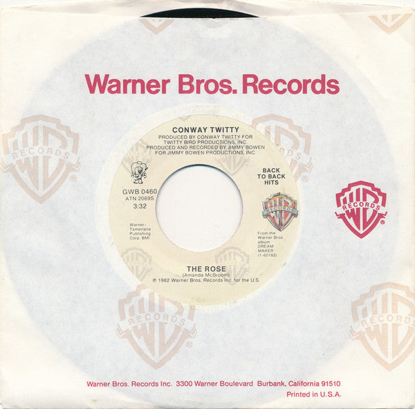 Conway Twitty - The Rose / Lost In The Feeling | Near Mint (NM) Very Good Plus (VG+)-