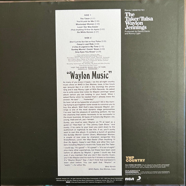 The Taker / Tulsa (COLOR VINYL - VMP) | Mint (M) Mint (M)-