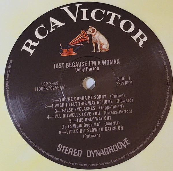 Dolly Parton - Just Because I'm A Woman (COLOR VINYL - VMP) | Mint (M) Mint (M)-