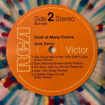 Dolly Parton - Coat Of Many Colors (COLOR VINYL) | Mint (M) Mint (M)-