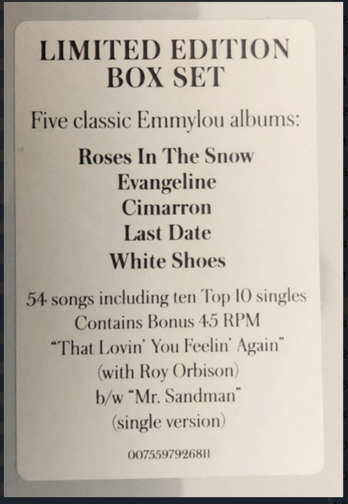 Harris, Emmylou - The Studio Albums 1980-1983 (RDS VINYL 5xLP +7" BOX SET Nonesuch 585191-1) | NEW-
