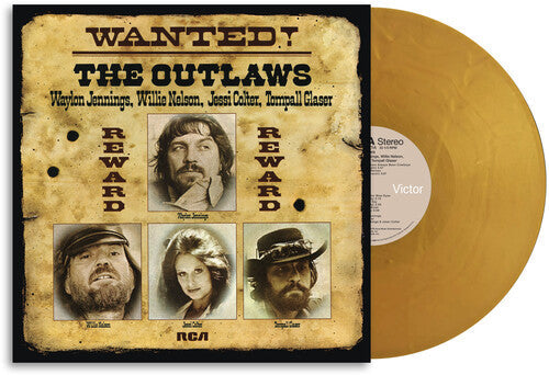Waylon Jennings & Nelson Colter Glaser - (PRESALE 8/28/26) WANTED! The Outlaws (150G GOLD VINYL LP SONY LEGACY 2026) | NEW Good (G)-