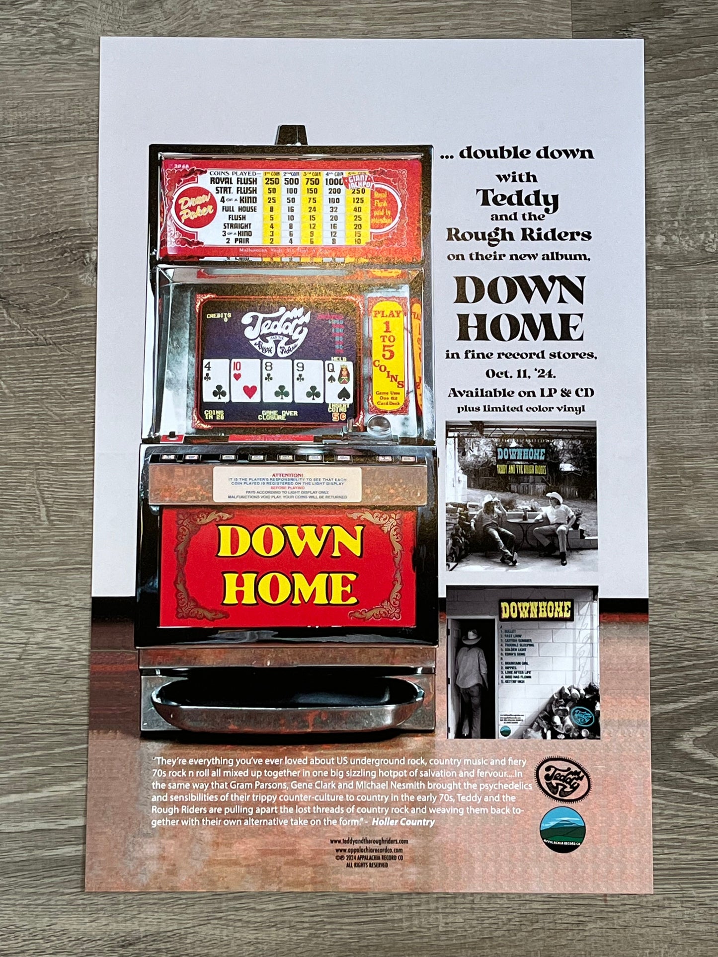 Teddy And The Rough Riders (2) - Down Home *POSTER 16X12* |-