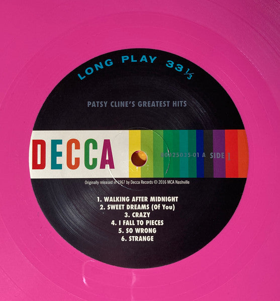 Patsy Cline - Greatest Hits (PINK VINYL) | Mint (M) Mint (M)-
