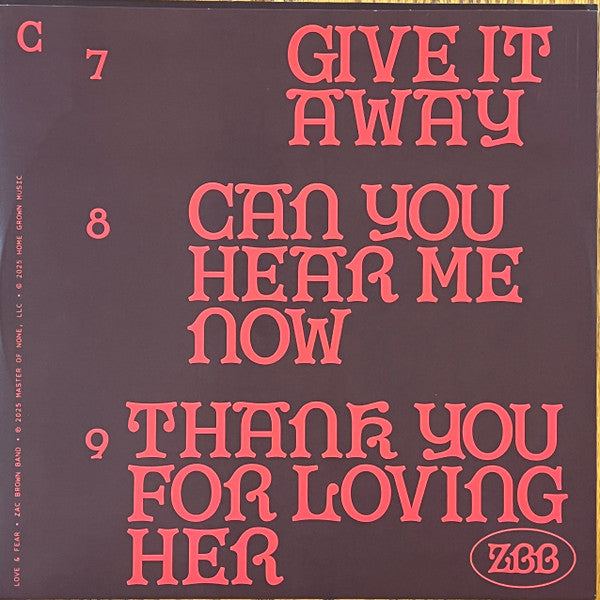 Zac Brown Band - Love & Fear (2xVINYL) |-