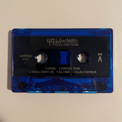 49 Winchester - Fortune Favors The Bold (SIGNED / BLUE TRANSPARENT CASSETTE) | Mint (M) Mint (M)-