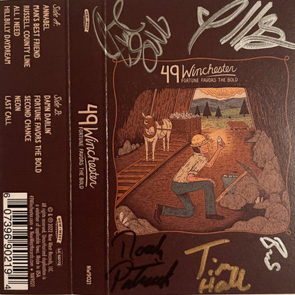 49 Winchester - Fortune Favors The Bold (SIGNED / BLUE TRANSPARENT CASSETTE) | Mint (M) Mint (M)-