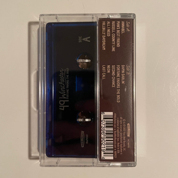 49 Winchester - Fortune Favors The Bold (SIGNED / BLUE TRANSPARENT CASSETTE) | Mint (M) Mint (M)-