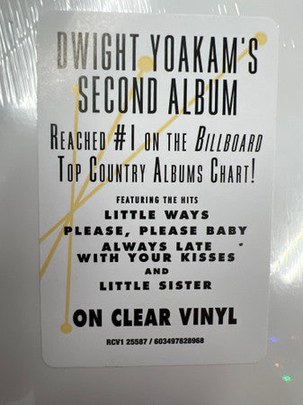 Dwight Yoakam - Hillbilly DeLuxe (IEX: CLEAR VINYL) | Mint (M) Mint (M)-