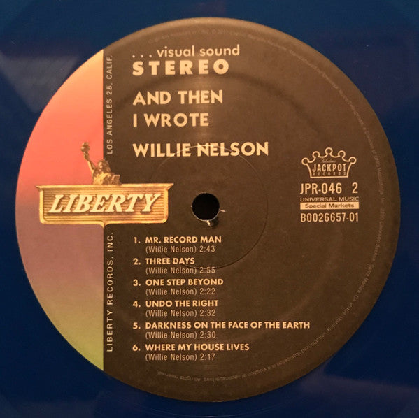 Willie Nelson - ... And Then I Wrote (TRANSLUCENT BLUE VINYL) | Mint (M) Mint (M)-
