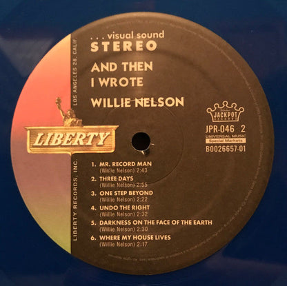Willie Nelson - ... And Then I Wrote (TRANSLUCENT BLUE VINYL) | Mint (M) Mint (M)-