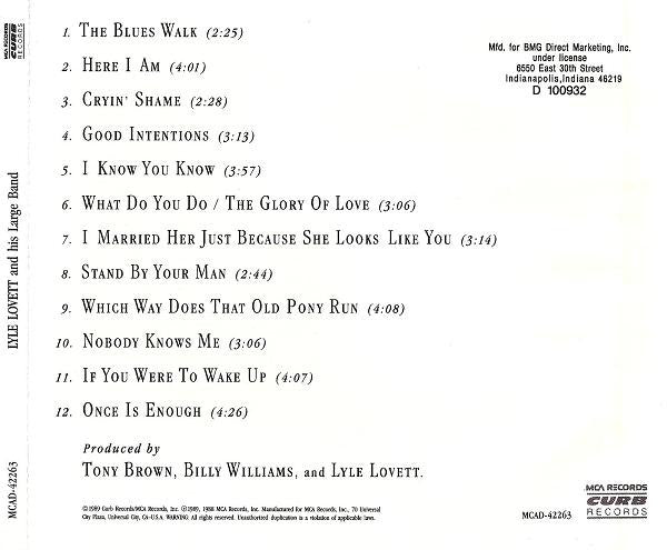 Lyle Lovett And His Large Band - Lyle Lovett And His Large Band (CD) | Mint (M) Mint (M)-