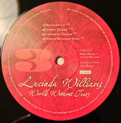 Lucinda Williams - World Without Tears (2xVINYL) | Mint (M) Mint (M)-