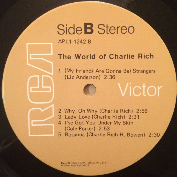 The World Of Charlie Rich / Now Everybody Knows | Mint (M) Near Mint (NM)-