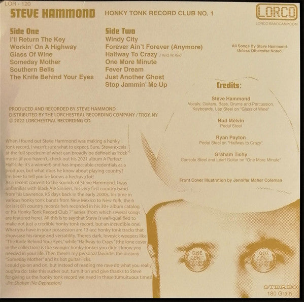 Steve Hammond (5) - Honky Tonk Record Club No. 1 | Excellent (EX) Near Mint (NM)-