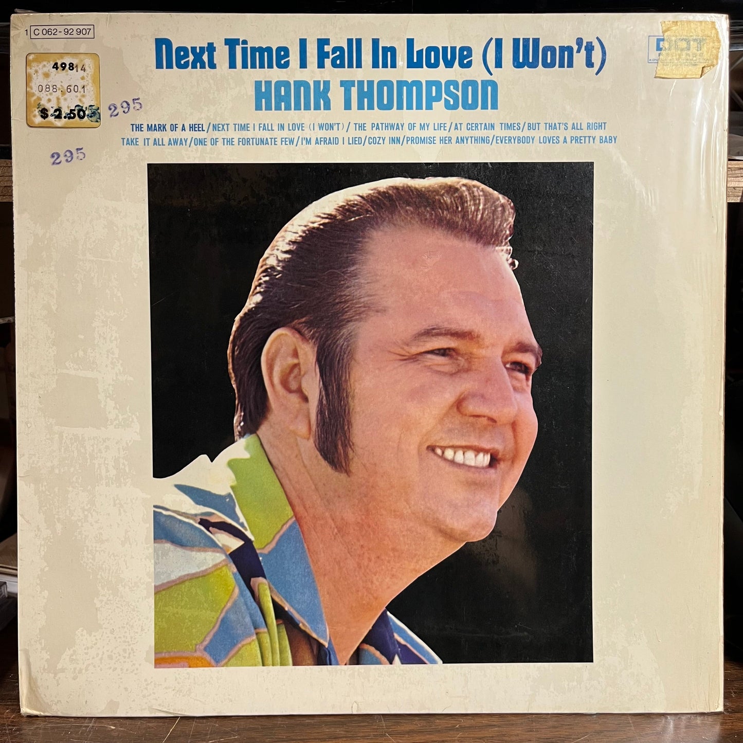Hank Thompson - Next Time I Fall In Love (I Won't) (GERMAN VINYL) | Excellent+ (EX+) Near Mint (NM)-