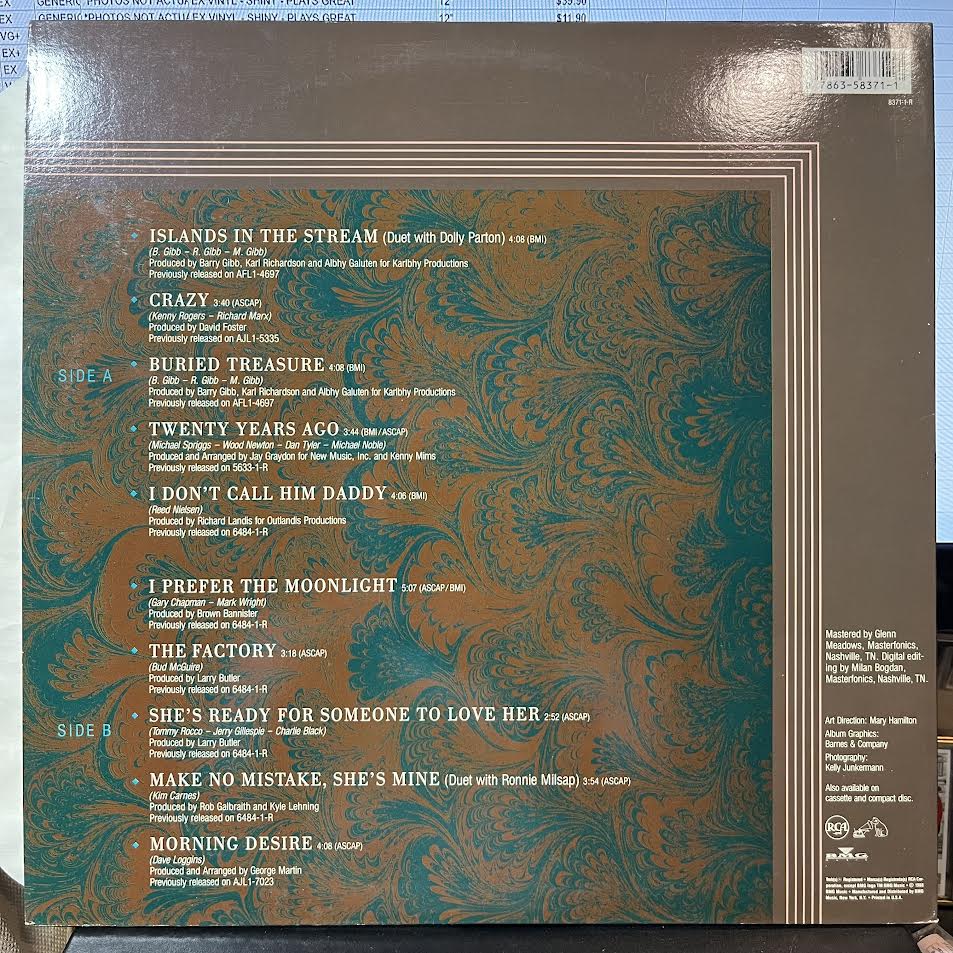 Kenny Rogers - Greatest Hits (VINYL) | Near Mint- (NM-) Near Mint (NM)-