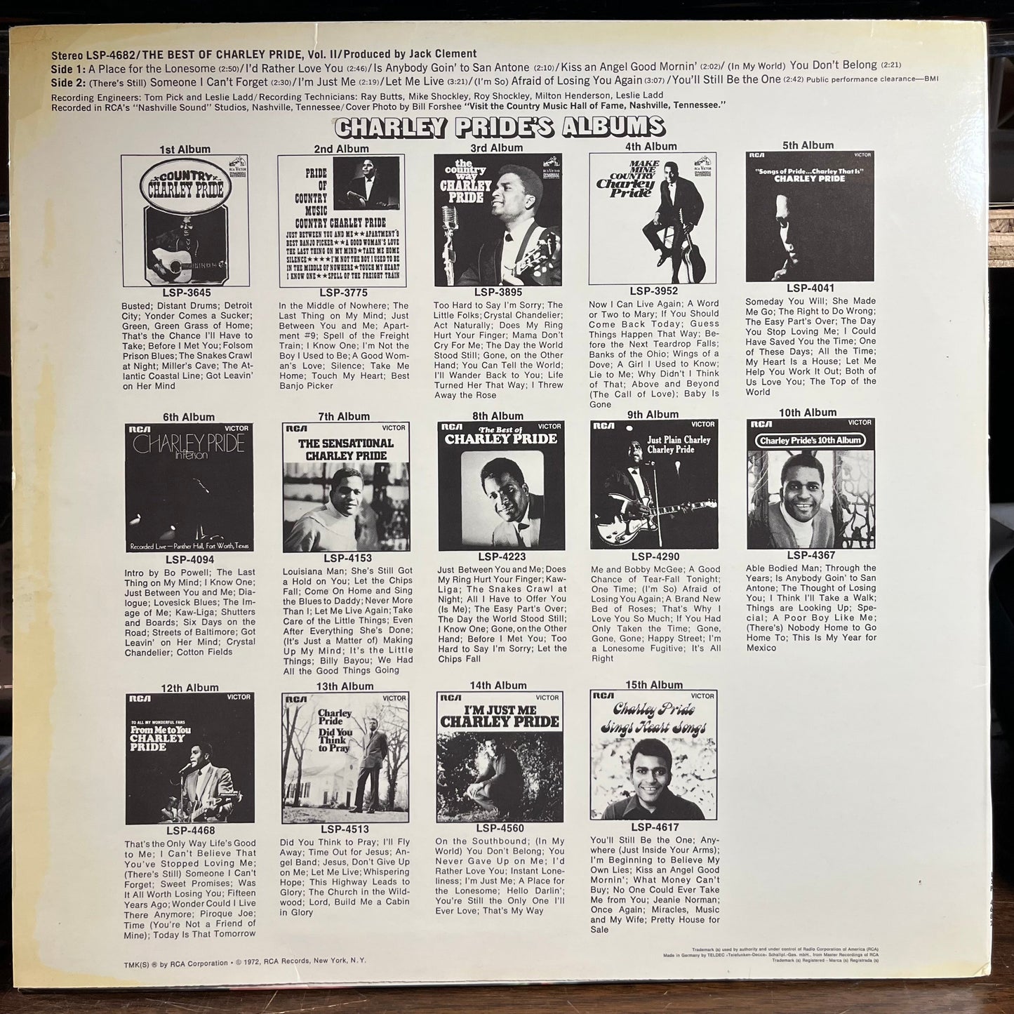 Charley Pride - The Best Of Charley Pride Vol. II (GERMAN VINYL) | Near Mint- (NM-)-