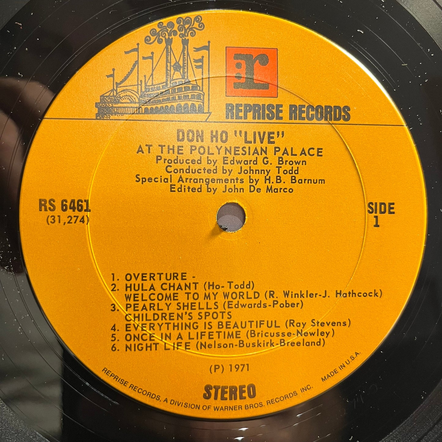 Don Ho - Live At The Polynesian Palace *STEREO* | Near Mint (NM) Near Mint (NM)-