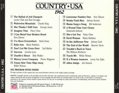 Various - Country USA 1962 (CD) | Near Mint (NM) Near Mint (NM)-