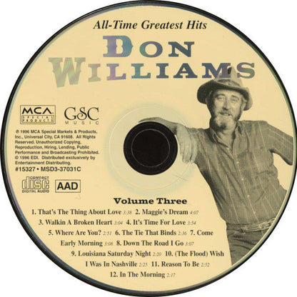 Don Williams (2) - 36 All-Time Greatest Hits (3xCD) | Near Mint (NM) Near Mint (NM)-