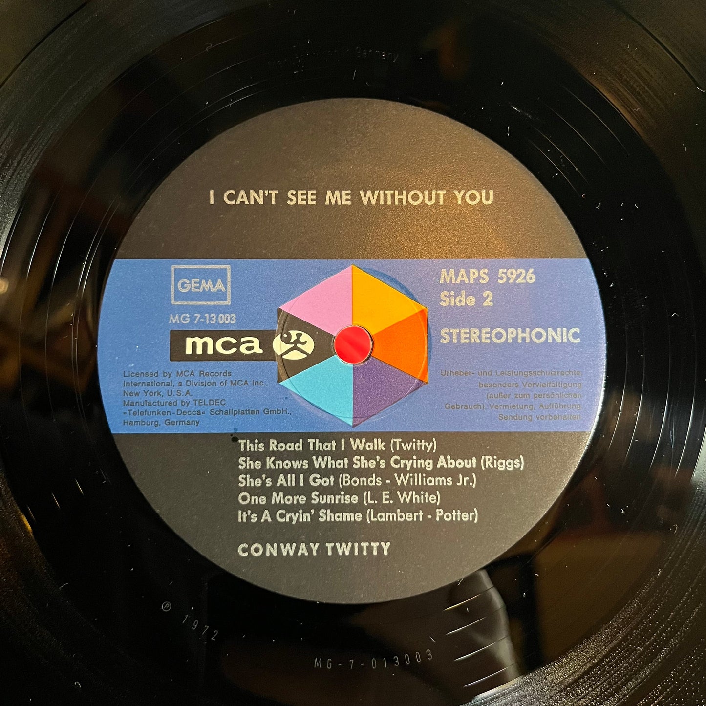 Conway Twitty - I Can't See Me Without You (GERMAN VINYL) | Near Mint (NM) Excellent+ (EX+)-