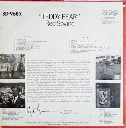 Red Sovine - Teddy Bear (VINYL) | Near Mint (NM) Near Mint (NM)-
