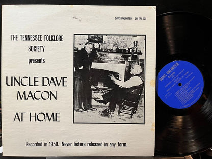 Uncle Dave Macon - At Home: His Last Recordings, 1950 (VINYL) | Near Mint (NM) Excellent (EX)-