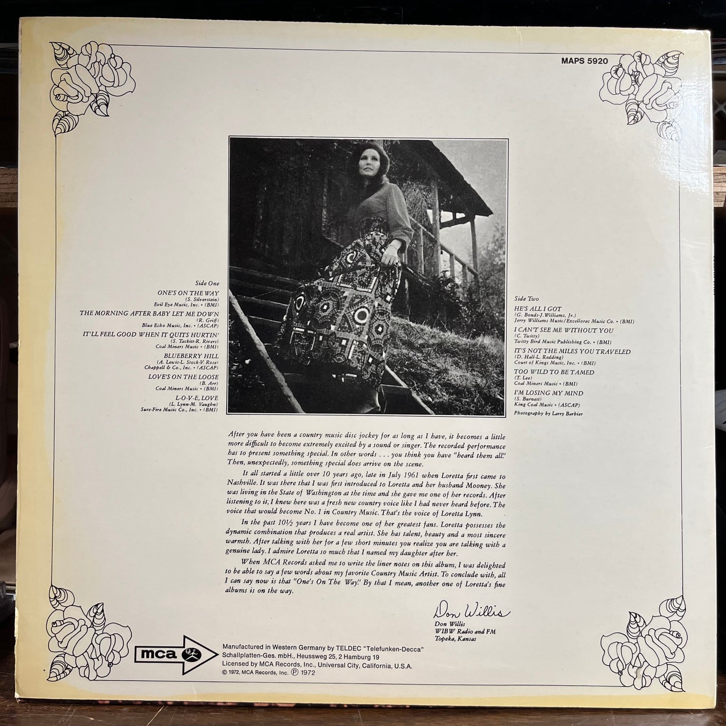 Loretta Lynn - One's On The Way (GERMAN VINYL) | Near Mint (NM) Near Mint (NM)-