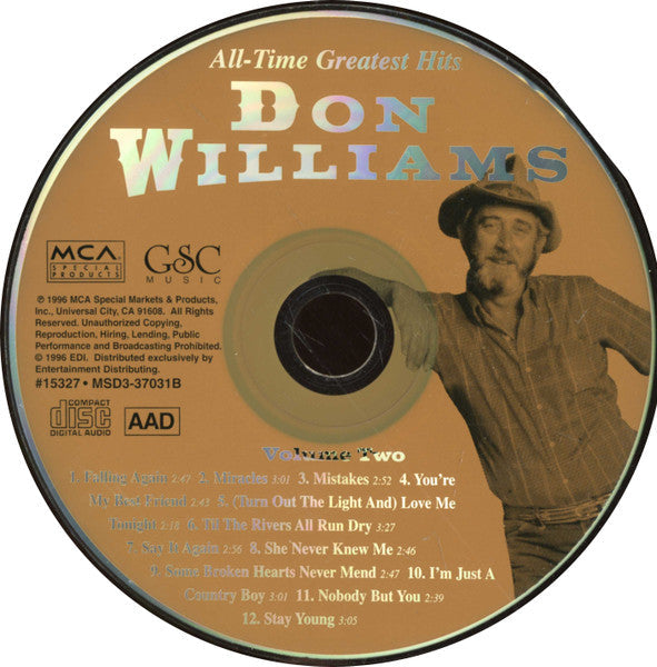 Don Williams (2) - 36 All-Time Greatest Hits (3xCD) | Near Mint (NM) Near Mint (NM)-