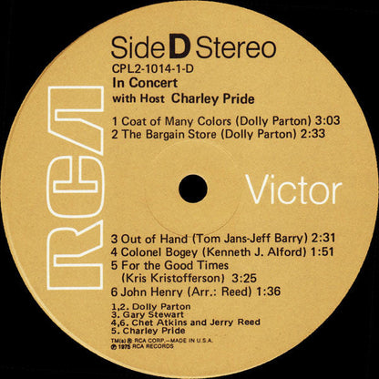 Various - In Concert With Host Charley Pride | Near Mint (NM) Near Mint (NM)-