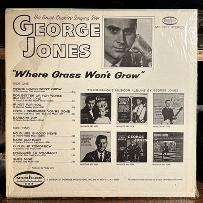 George Jones (2) - Where Grass Won't Grow (VINYL) | Near Mint (NM) Near Mint (NM)-