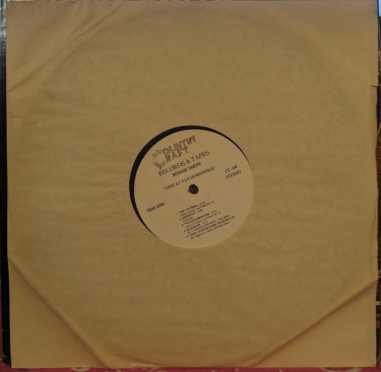 Ronnie Smith (9) - Live At Van Hornesville Fire Dept. *SIGNED* | Near Mint (NM) Near Mint (NM)-