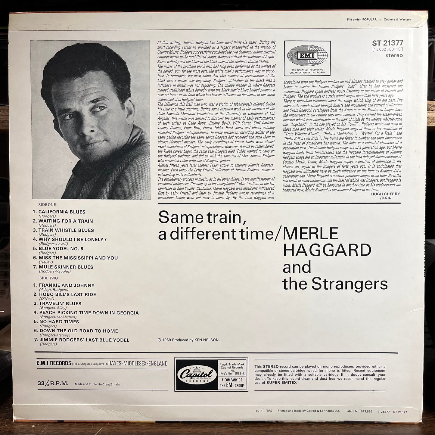 Merle Haggard - Same Train, A Different Time (UK VINYL) | Near Mint (NM) Near Mint (NM)-