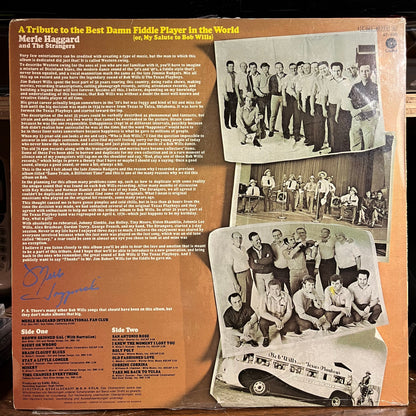 Merle Haggard - A Tribute To The Best Damn Fiddle Player In The World: Or, My Salute To Bob Wills (GERMAN VINYL) | Near Mint (NM) Near Mint (NM)-