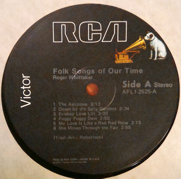 Roger Whittaker - Folk Songs Of Our Time | Near Mint (NM) Excellent (EX)-