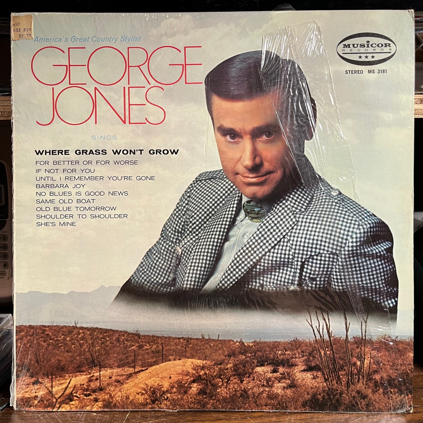 George Jones (2) - Where Grass Won't Grow (VINYL) | Near Mint (NM) Near Mint (NM)-