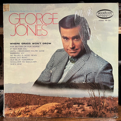 George Jones (2) - Where Grass Won't Grow (VINYL) | Near Mint (NM) Near Mint (NM)-