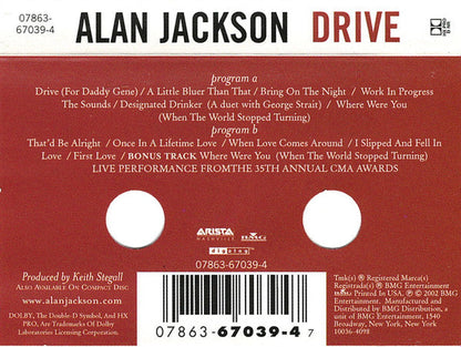 Alan Jackson (2) - Drive (CASSETTE) | Near Mint (NM) Near Mint (NM)-