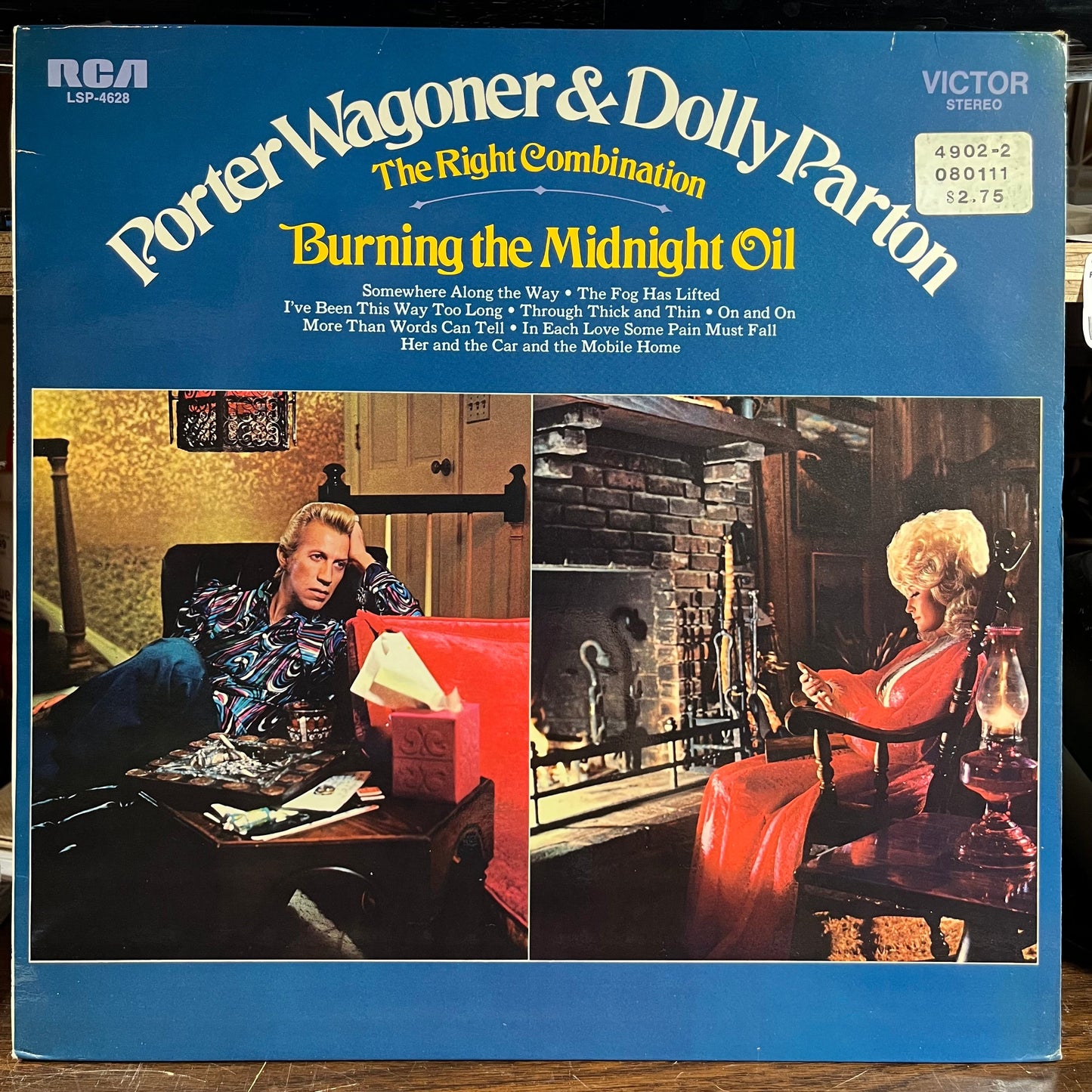 Porter Wagoner And Dolly Parton - The Right Combination Burning The Midnight Oil (GERMAN VINYL) | Near Mint (NM) Near Mint (NM)-