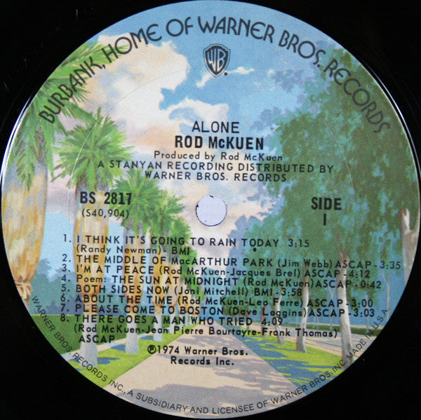 Rod McKuen - Alone ... | Very Good Plus (VG+) Excellent (EX)-