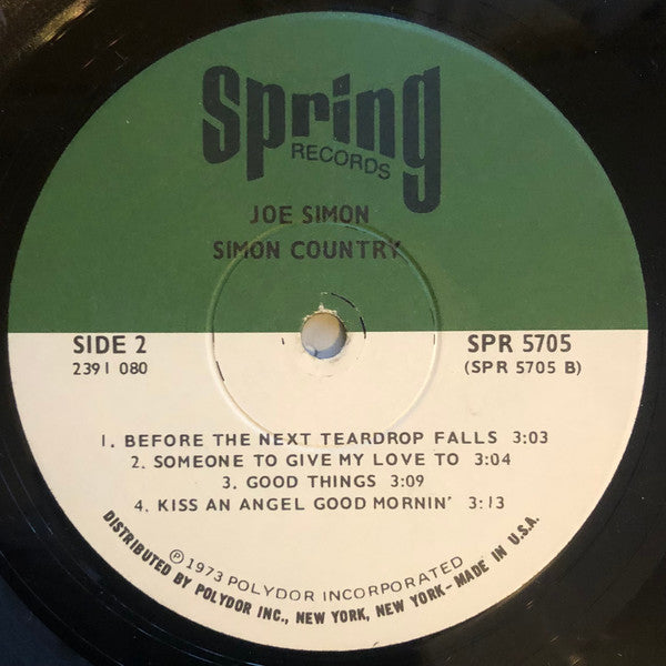Joe Simon - Simon Country *WINCHESTER* | Very Good Plus (VG+) Very Good Plus (VG+)-