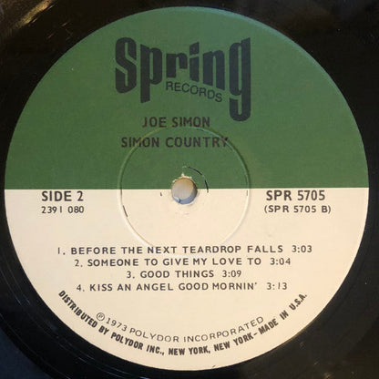 Joe Simon - Simon Country *WINCHESTER* | Very Good Plus (VG+) Very Good Plus (VG+)-