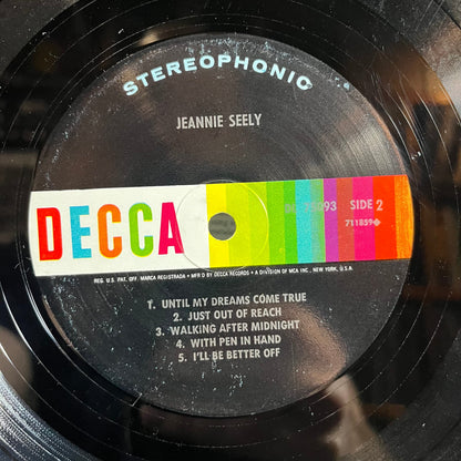 Jeannie Seely - Jeannie Seely (VINYL) | Very Good Plus (VG+)-