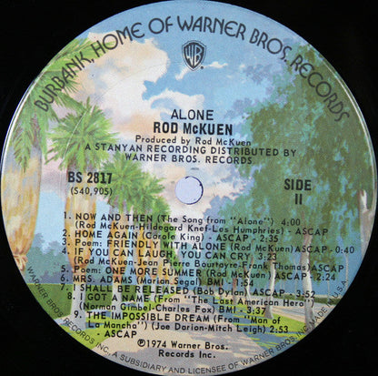 Rod McKuen - Alone ... | Very Good Plus (VG+) Excellent (EX)-