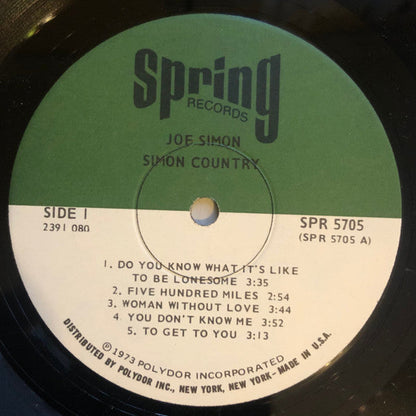 Joe Simon - Simon Country *WINCHESTER* | Very Good Plus (VG+) Very Good Plus (VG+)-