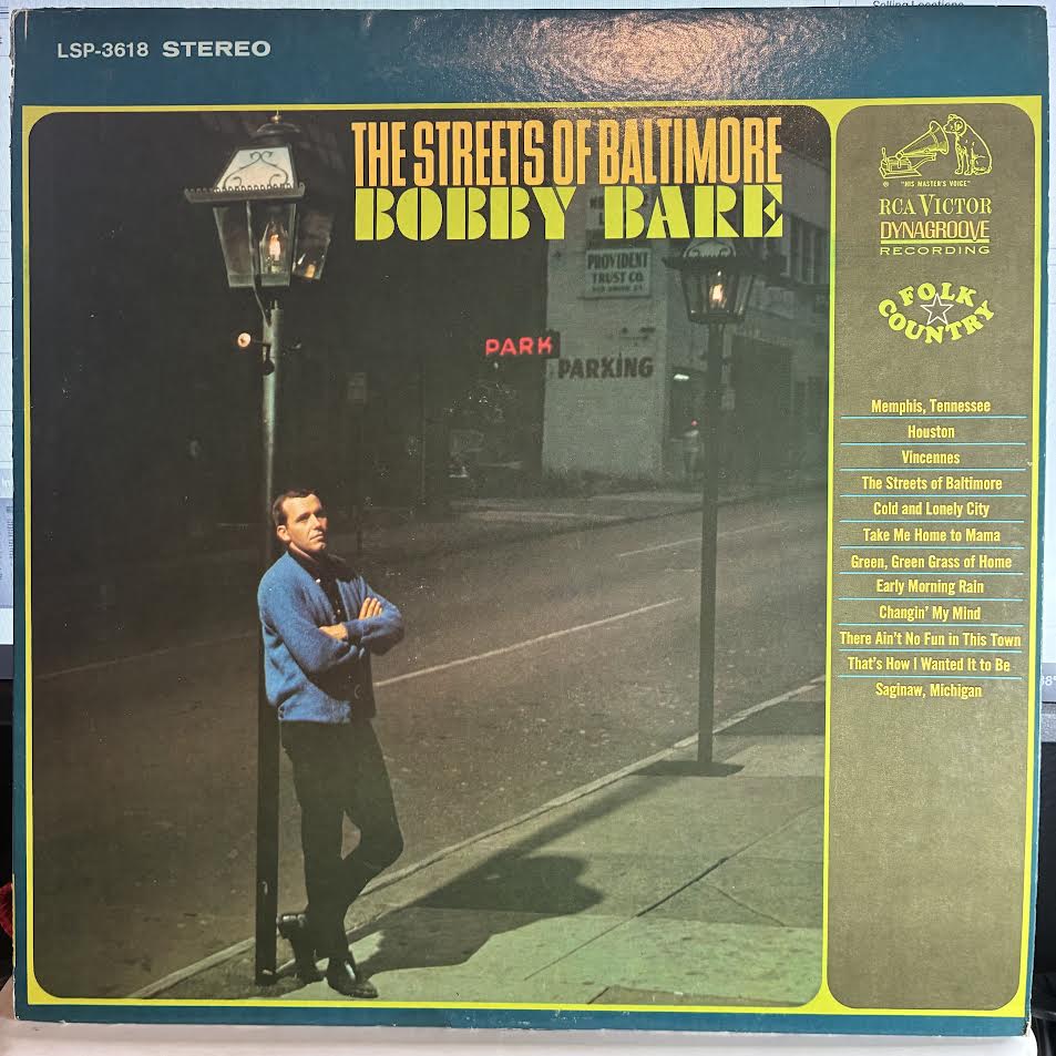 Bobby Bare - The Streets Of Baltimore (VINYL) | Very Good Plus (VG+) Excellent (EX)-