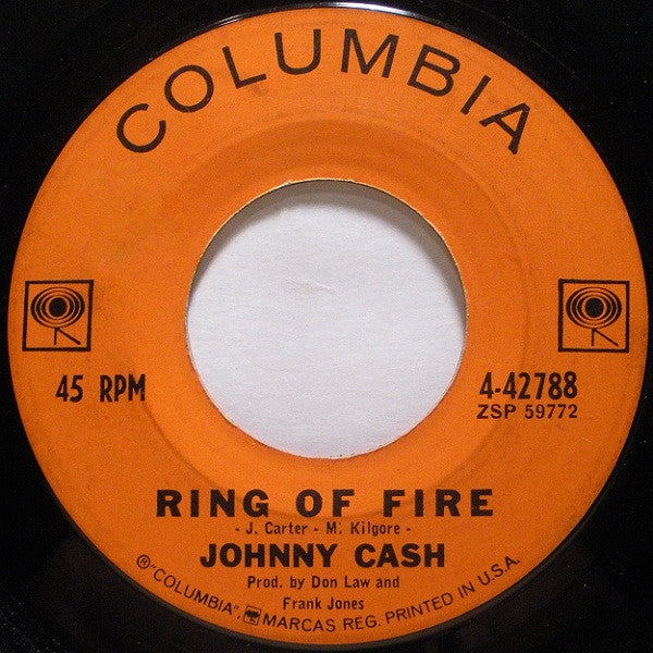 Johnny Cash - Ring Of Fire (7" VINYL) | Very Good (VG) Generic-