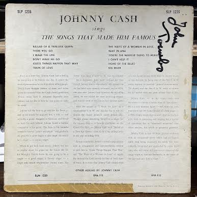 Johnny Cash - Sings The Songs That Made Him Famous (VINYL) | Very Good (VG) Good Plus (G+)-
