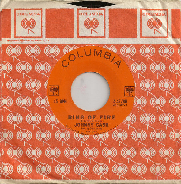 Johnny Cash - Ring Of Fire (7" VINYL) | Very Good (VG) Generic-